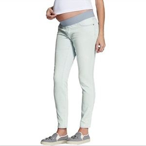 Liz Lange Maternity Medium Jeans Under The Belly Distressed Jeggings Light blue